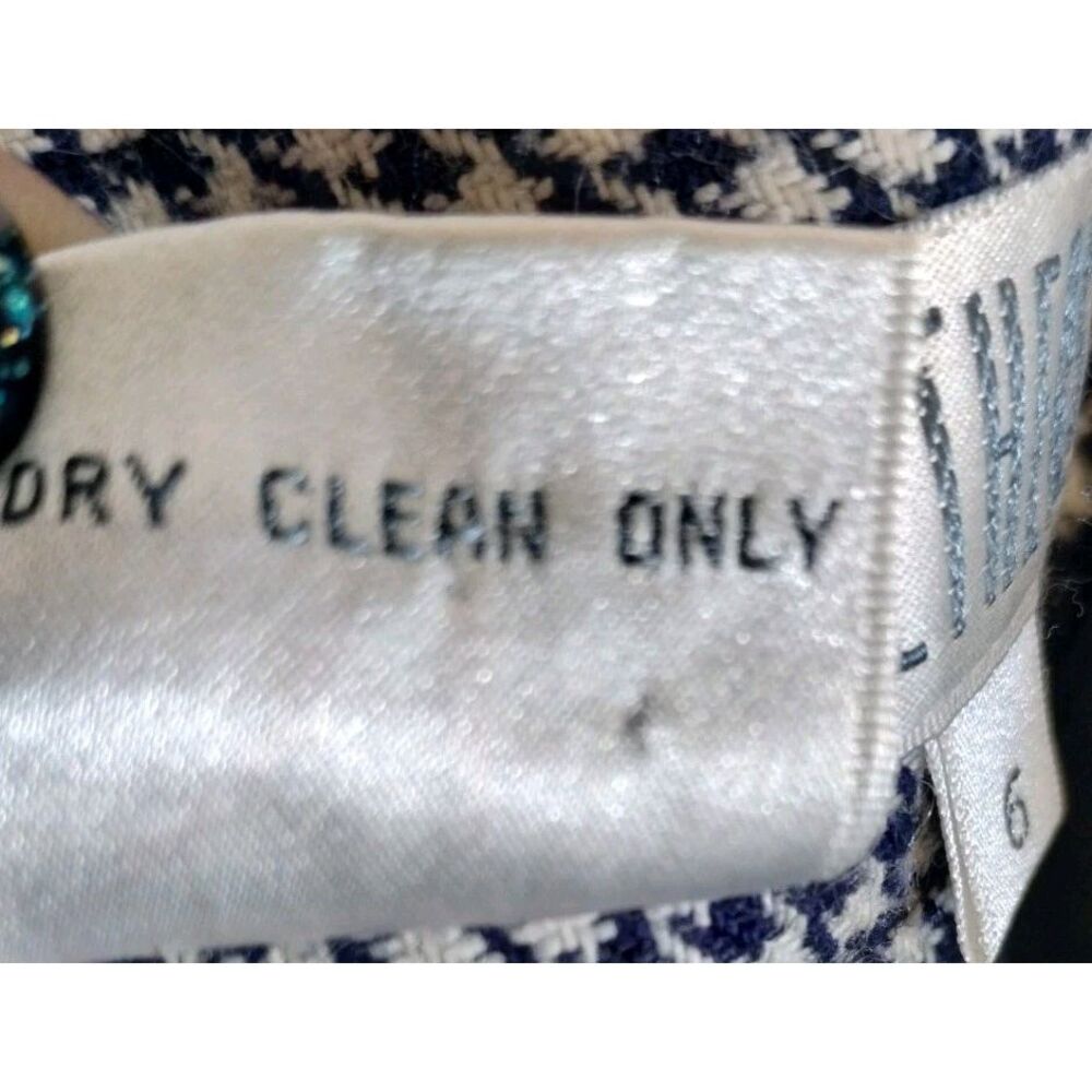 Together Blue & White Plaid Lined Pencil Skirt Women's Size 6 Knee Length EUC - Picture 7 of 8